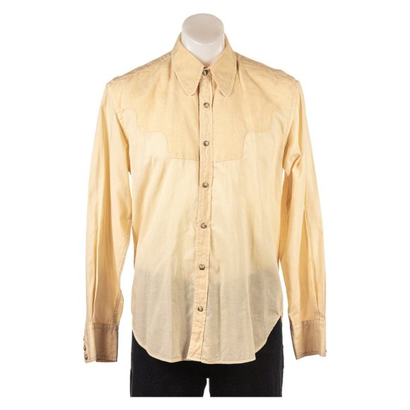 What Comes Around Goes Around Button Down Shirt MED Beige - Picture 1 of 2